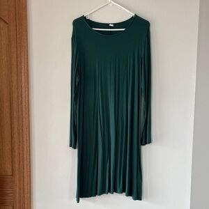Old Navy Long Sleeve Dress in Deep Green
